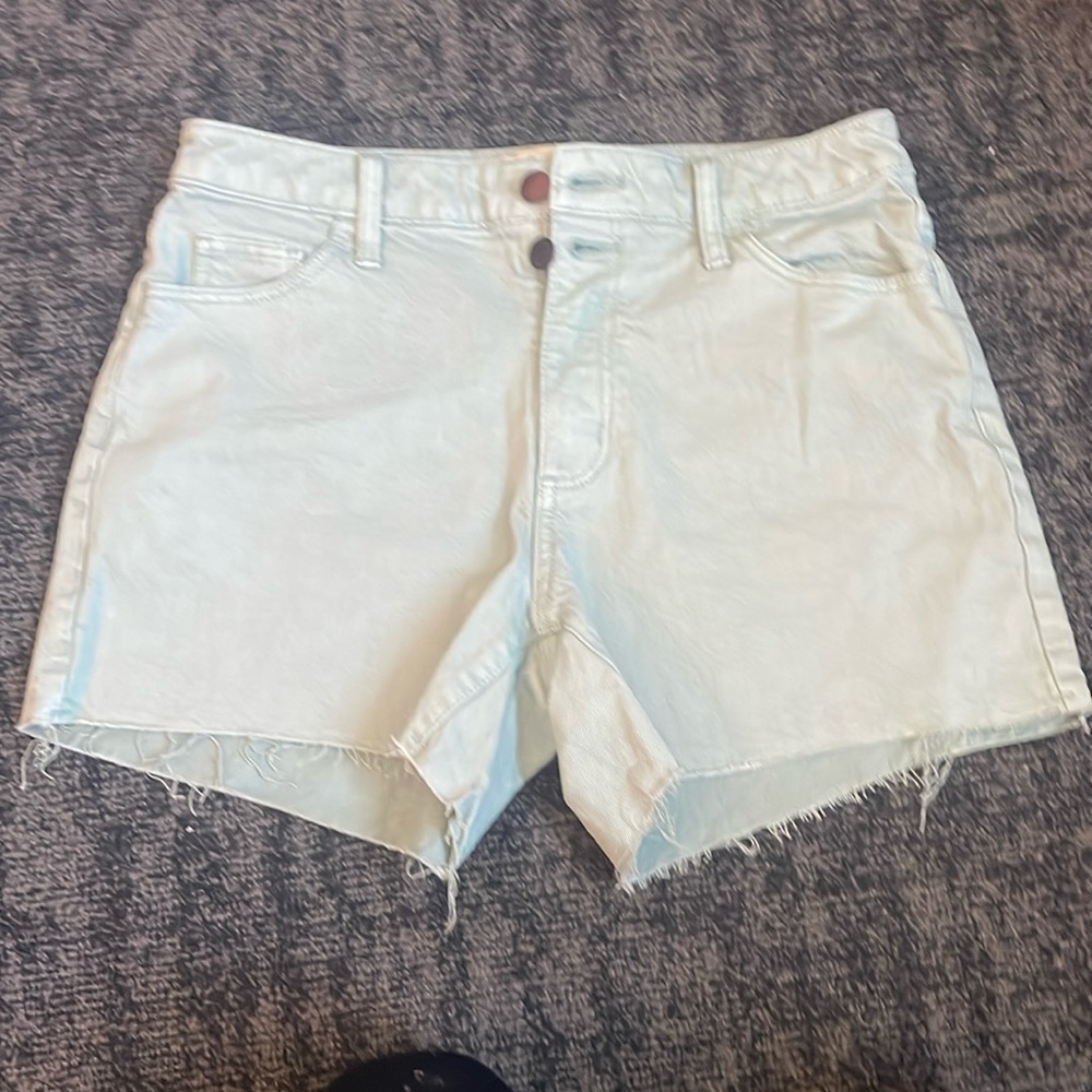 green fringe shorts